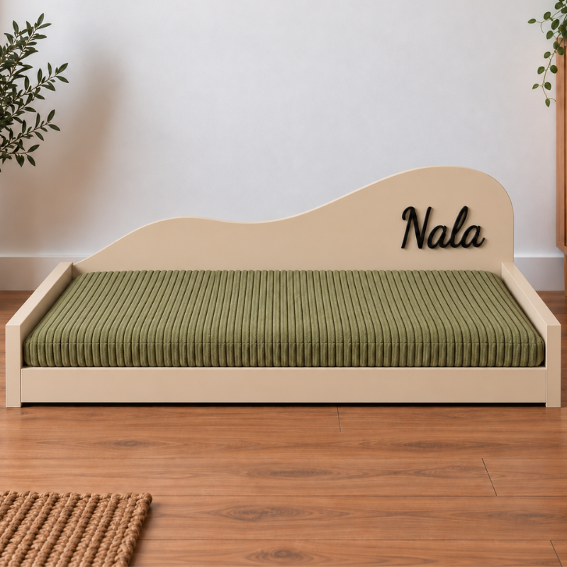 Lit personnalisé pour chien - Forme Vague