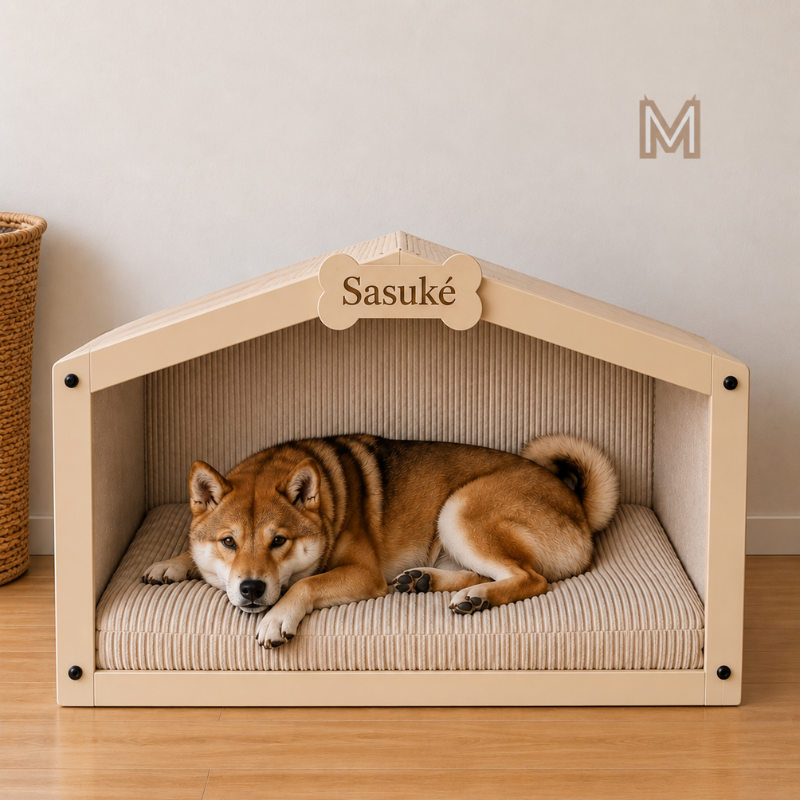 Cabane pour chien personnalisée en bois