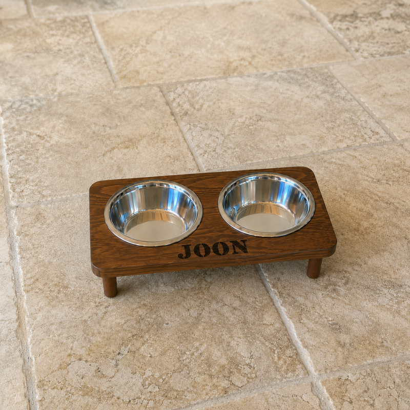 Support gamelles pour chien et chat personnalisé